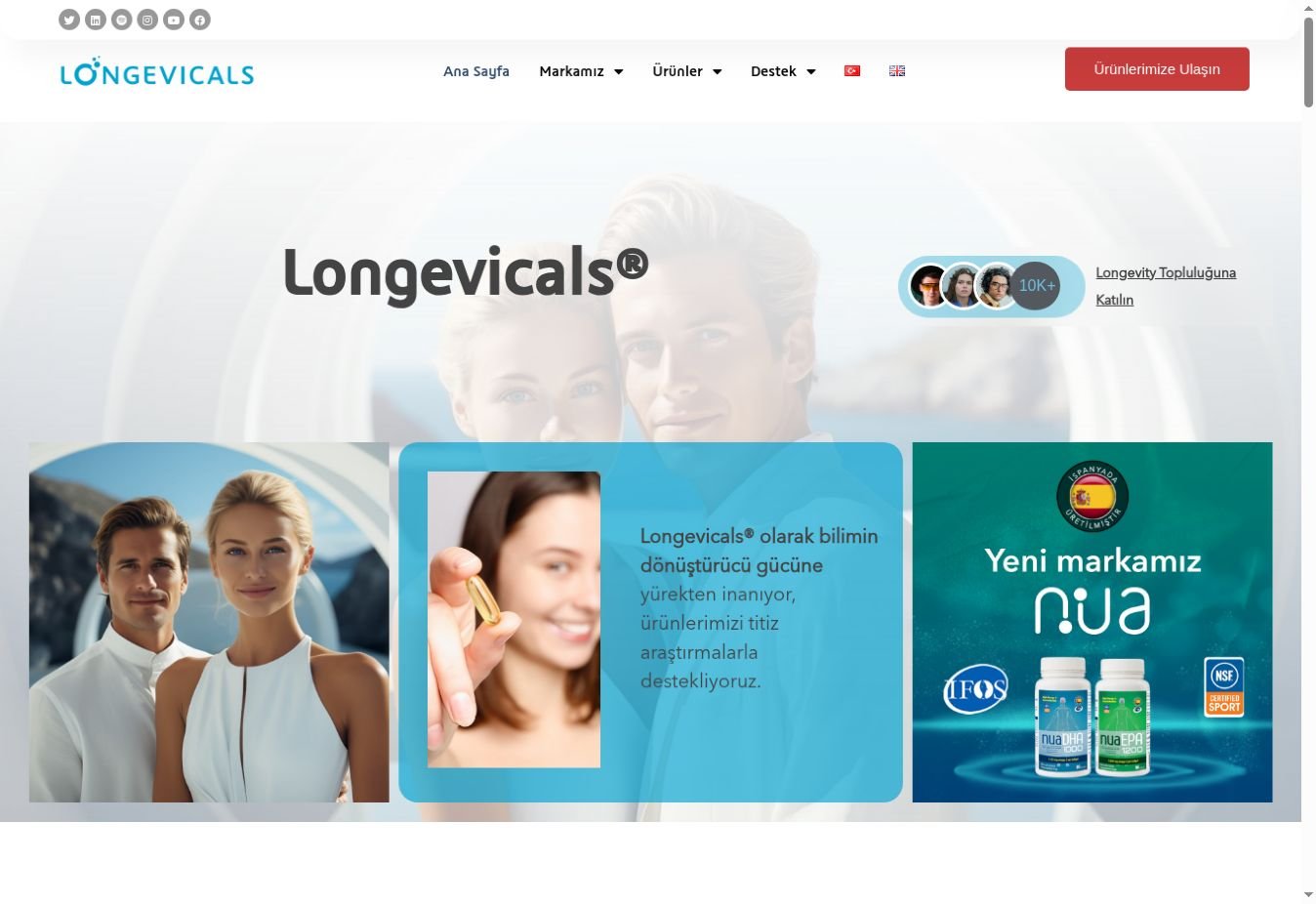Longevicals marka sitesi